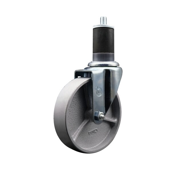 5'' Semi Steel Wheel Swivel 1-5/8'' Expanding Stem Caster